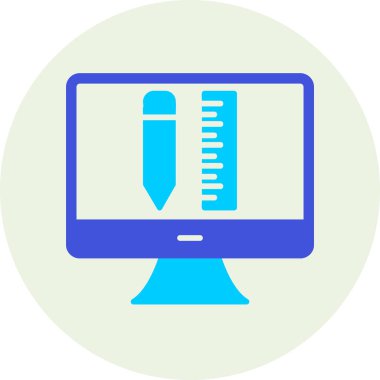 Web tasarım simgesi, vektör illüstrasyonu basit tasarım