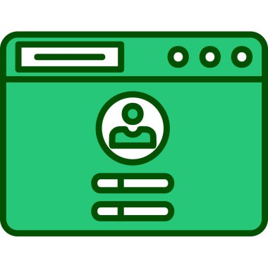 Günlük Kaydı Web simgesi, vektör illüstrasyonu