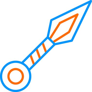 Bir Kunai simgesinin vektör çizimi