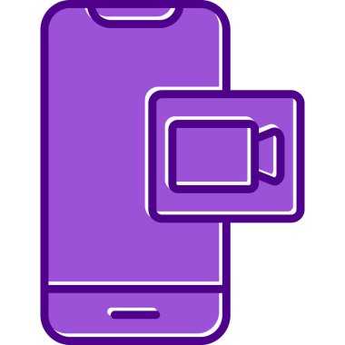 Video Arama simgesi, düz tasarım