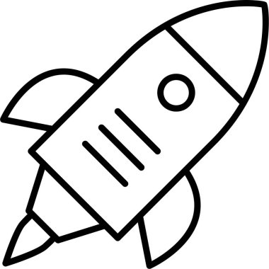 roket ağ ikonu vektör illüstrasyonu 