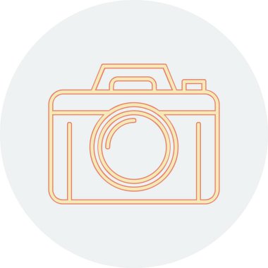 Bir fotoğraf makinesi simgesinin vektör illüstrasyonu
