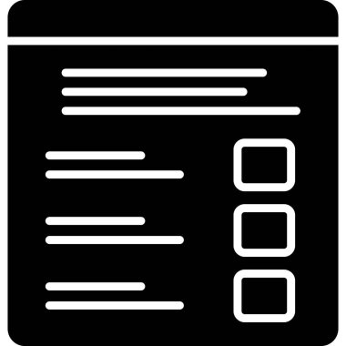 Quiz web simgesi vektör illüstrasyonu