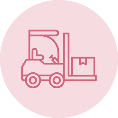 Modern Forklift simgesinin vektör çizimi         
