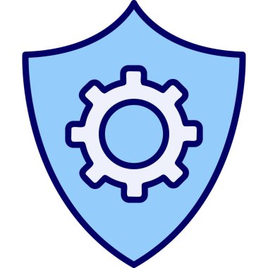 Veri koruma simgesi, vektör çizim                  