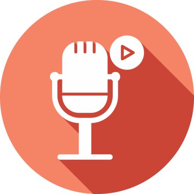 Podcast ikon vektör resimlemesini oynat