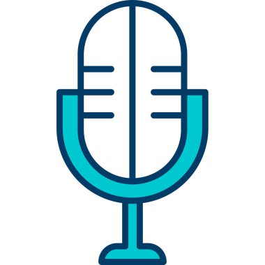 Retro mikrofonun vektör illüstrasyonu