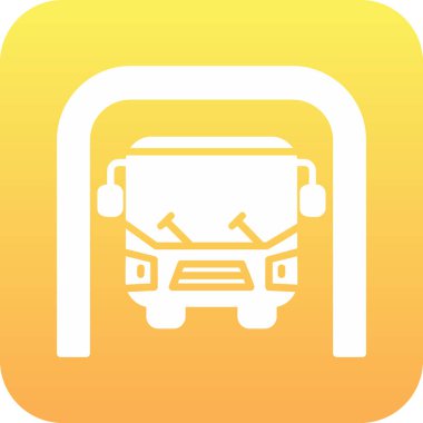 bus Underground renkli vektör simgesi