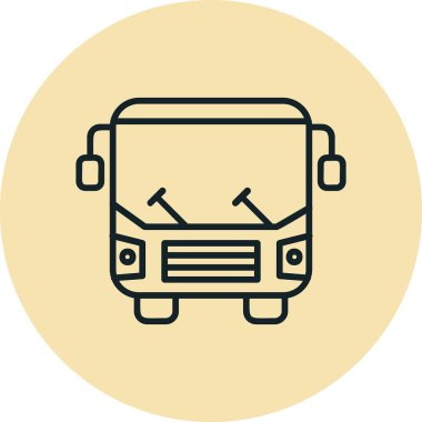 bus simgesi vektör illüstrasyonu