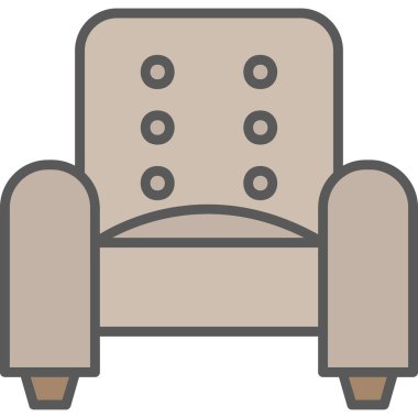 Kol Koltuğu Web simgesi basit illüstrasyon