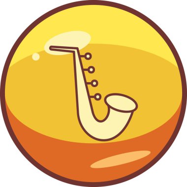 Saksafon. Web simgesi basit tasarım 