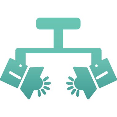 Spotlight simgesi, web basit illüstrasyon