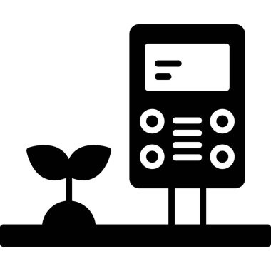 Termostat simgesi, vektör illüstrasyonu basit tasarım