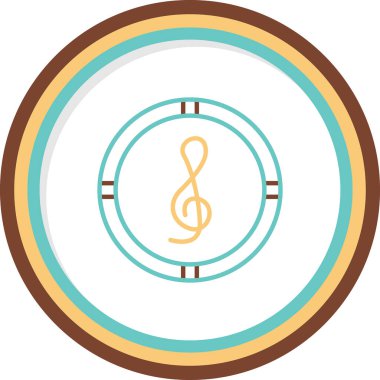 tiz nota anahtarı kutsal kişilerin resmi, vektör çizim 