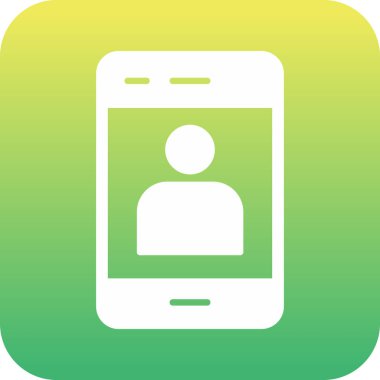 Mobil Kullanıcı simgesinin vektör çizimi