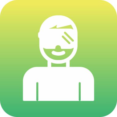 Artırılmış gerçeklik gözlüğü olan adam ikon vektör illüstrasyon tasarımı