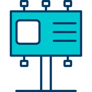 Billboard web simgesi, vektör çizim 