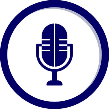 Retro mikrofonun vektör illüstrasyonu