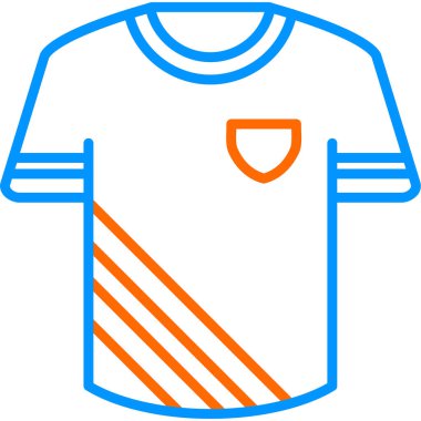 Tişört simgesinin vektör illüstrasyonu