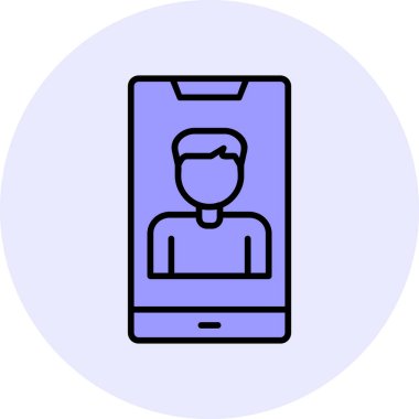 Smartphone web simgesi, vektör çizim 