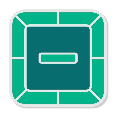 Eksi düğme simgesi, web sembolü, basit vektör illüstrasyonu