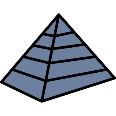Piramit ağ simgesi vektör illüstrasyonu