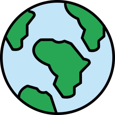 toprak küresi simgesi, vektör illüstrasyonu basit tasarım