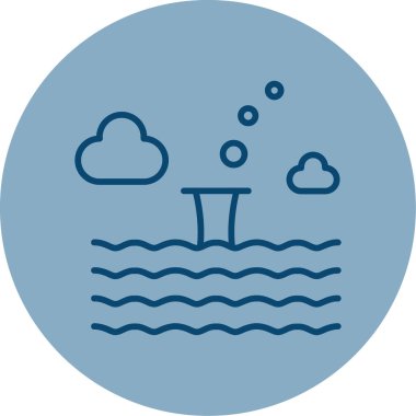 Dalış. Web simgesi basit illüstrasyon