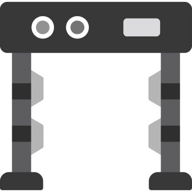 Metal dedektörü. Web simgesi basit illüstrasyon             