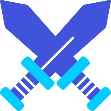 Çapraz kılıç simgesi vektör illüstrasyon 