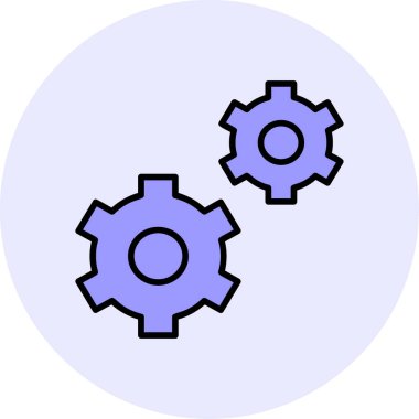 Vitesli ayar simgesi, vektör illüstrasyonu basit tasarım