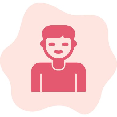  Erkek kullanıcı. Web simgesi basit illüstrasyon