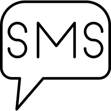 Sms web simgesi, vektör illüstrasyonu