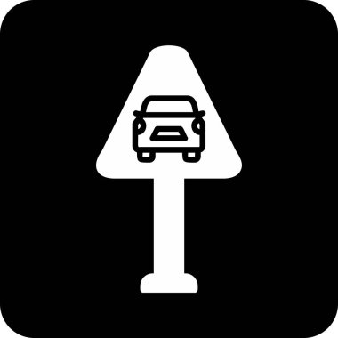 Trafik işareti simgesi Web illüstrasyonu