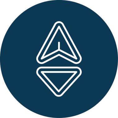 Tetrahedron web simgesi, vektör illüstrasyonu