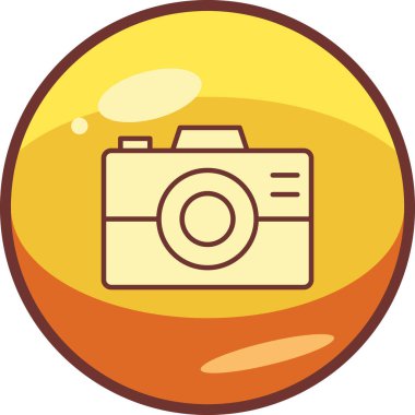 kamera simgesi vektör illüstrasyonu 