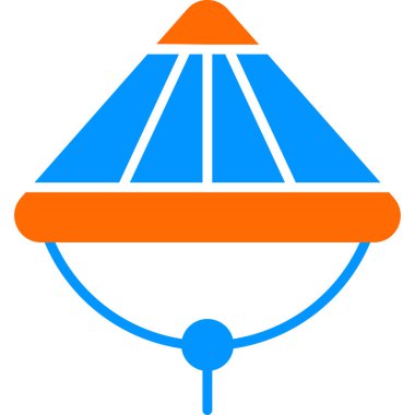 Bambu şapka simgesi, basit vektör çizimi  