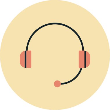 Kulaklık. Web simgesi basit illüstrasyon