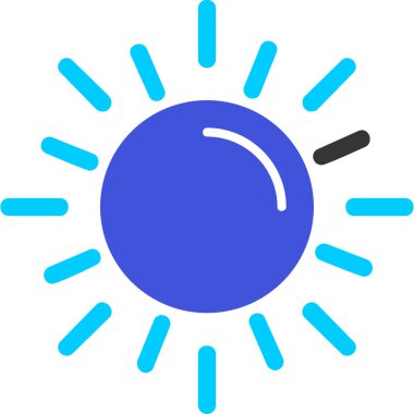 Güneş. Web simgesi basit illüstrasyon 