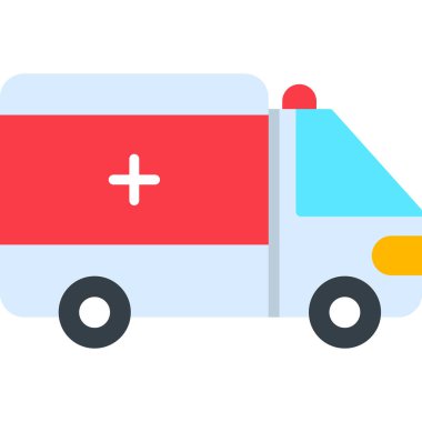 ambulans web simgesi basit tasarım 