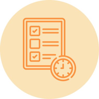 Kontrol listesi web simgesi, basit vektör illüstrasyonu