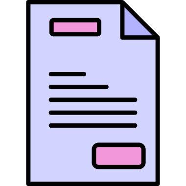 belge simgesi, vektör illüstrasyonu basit tasarım