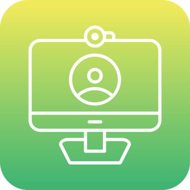 Video Arama simgesi, düz tasarım