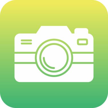 Fotoğraf makinesi simgesi, vektör illüstrasyonu. düz tasarım biçimi              