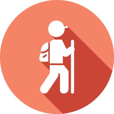 Yürüyüş man web simgesi vektör illüstrasyonu 