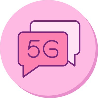 5g konuşma simgesi vektör illüstrasyonu