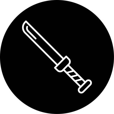 Bir kılıç simgesinin vektör illüstrasyonu 