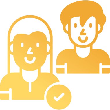 İş Arkadaşları simgesinin vektör illüstrasyonu