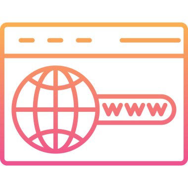 Web tarayıcı simgesi, vektör illüstrasyonu basit tasarım