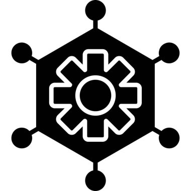 Algoritma. Web simgesi basit tasarım          